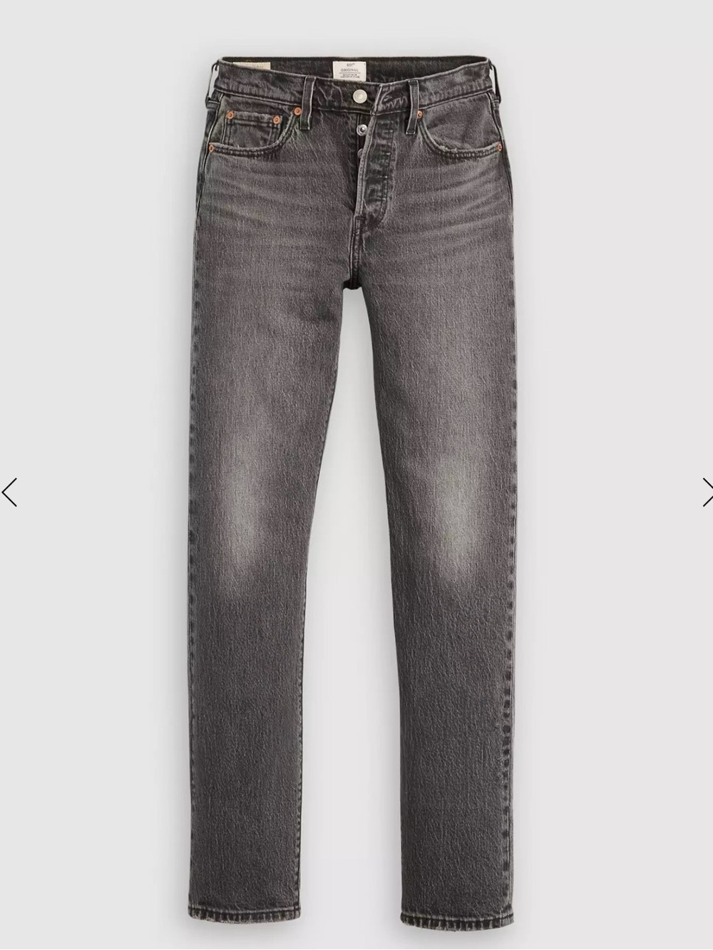 Levi's 501® Original Fit Straight Leg Jeans in Washed Black 24 Long